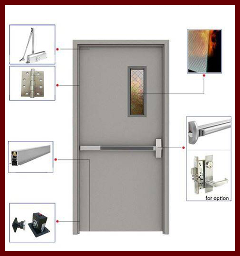 A Picture of Door with Hardware Tags
